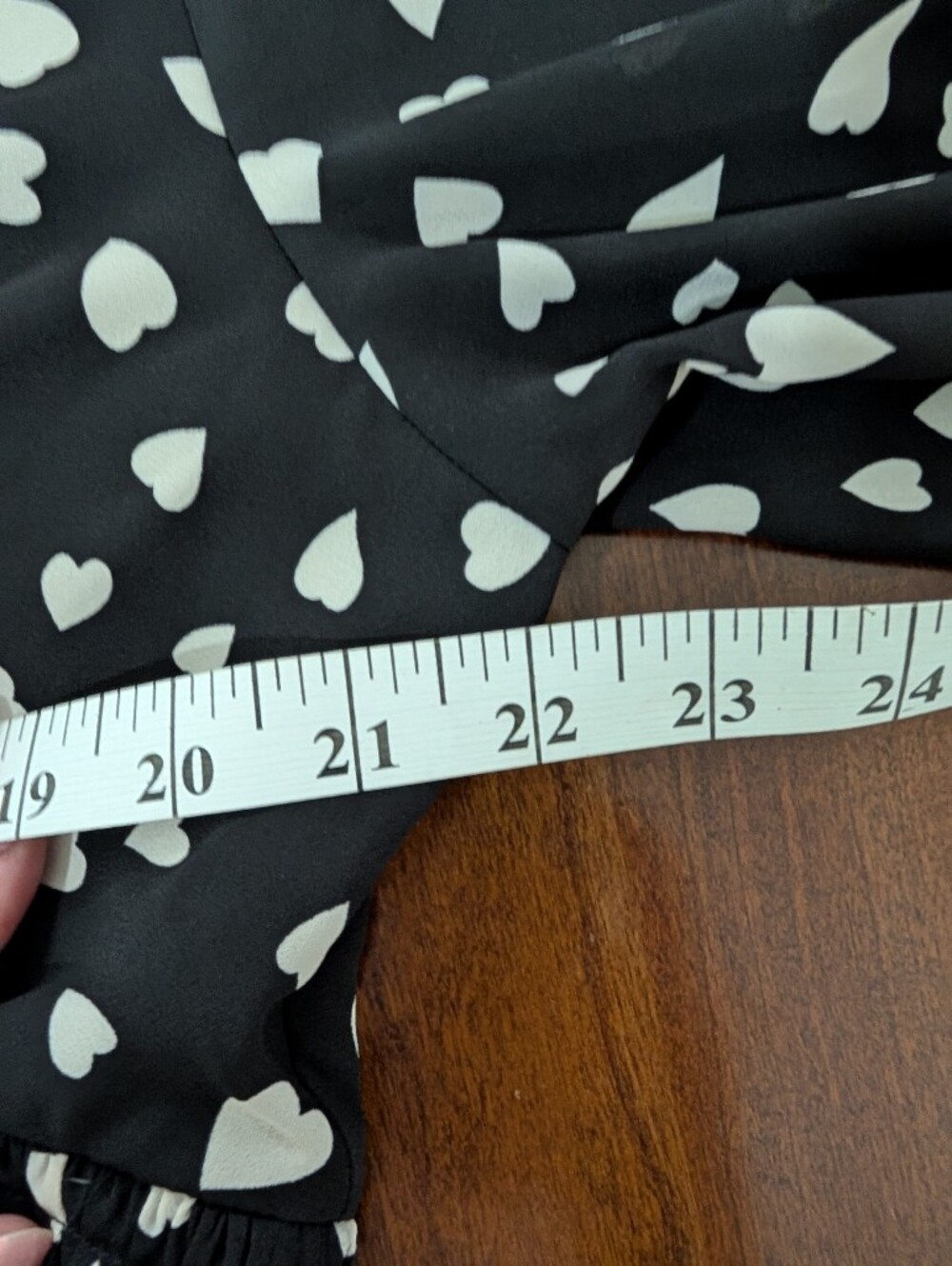 Loft Black And White Heart Dress With Tie Waist, Size 16 Petite - Picture 7 of 8
